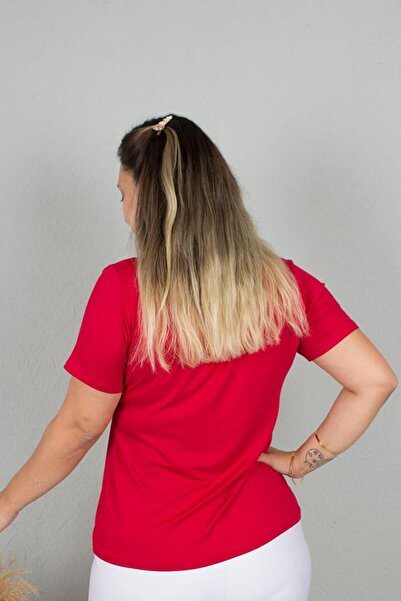 Truva XXL Colorful Glitter Bady T-Shirt - Large Size B111