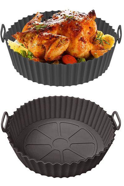 ARNİLLO Airfryer Silicone Cooking Container - Air Fryer Container - Airfryer Accessory - Compatible with All Airfryers