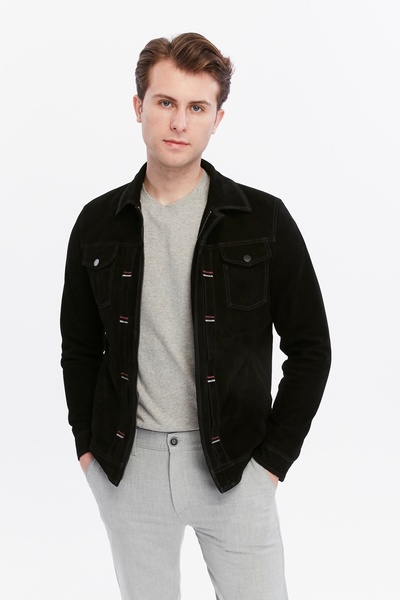 CE-YIL DERİ ÜRÜNLERİ معطف جلد طبيعي من جلد الغزال