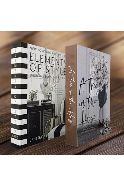 BayCazip Decorative Book Look Box Set of 2 Decorative Book Looking Box