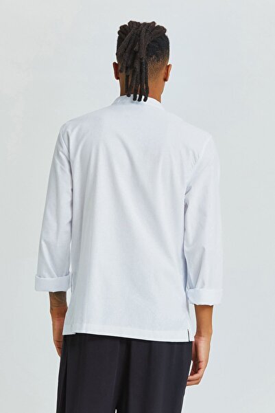 Clandestino Button Detailed Bohemian Shirt White