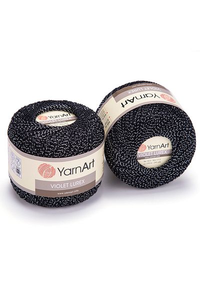 Yarnart Violet Lurex - Glitter Mercerized Lace Thread Μαύρο-1999