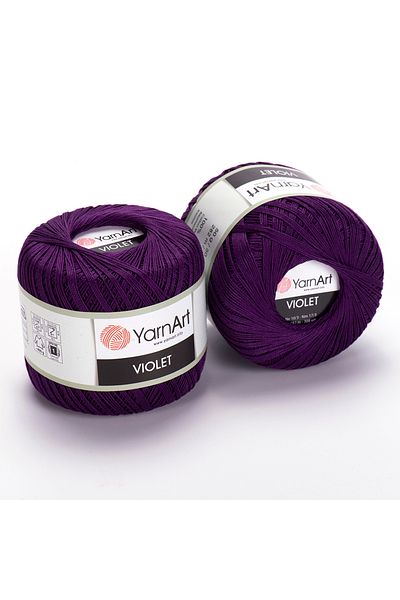 Yarnart Βιολετί - Mercerized Lace Rope Eggplant Purple-5550