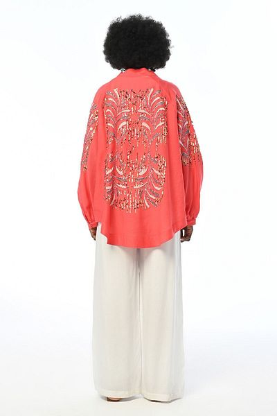 Orfeo Negro WOMEN'S SLEEVES AND BACK EMBROIDERED KIMONO