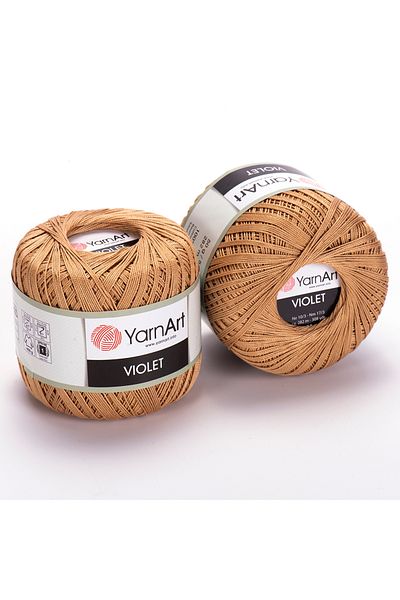 Yarnart Βιολετί - Mercerized Lace Νήμα Σκούρο Μπεζ-5529
