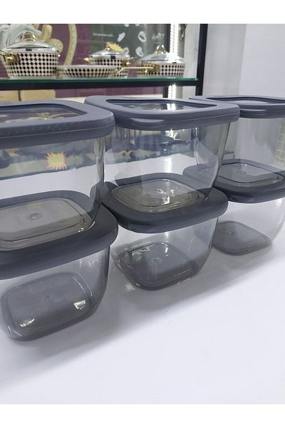 VİP AHMET Beach Smoked Storage Container 6×550 Ml