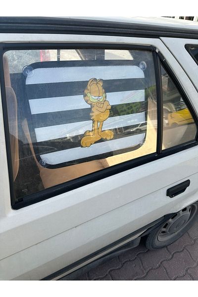 TKY Garfield Printed Glass Curtain Accessory - Suitable for All Cars
