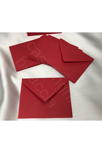 bisaccia ظرف رسائل صغير لطيف أحمر ظرف أحمر مع خيارات الألوان - 7*9 سم - 10 قطع