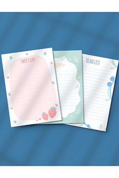 Grdall 3 Adet - A6 Ebat Mini Bloknot, Notepad, Memopad, Yapılacaklar Listesi,...