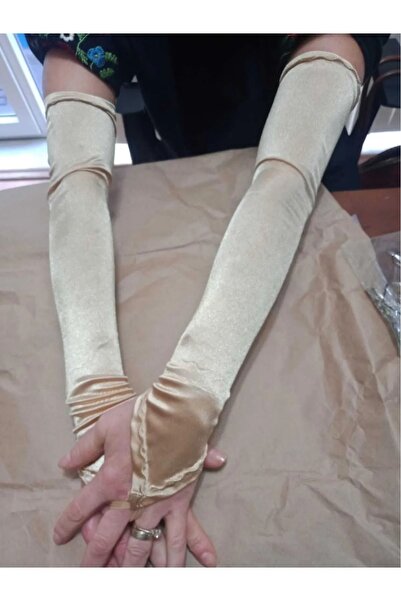 EREN STYLE Saten Likralı Dans & Opera Eldiveni - (58 CM)