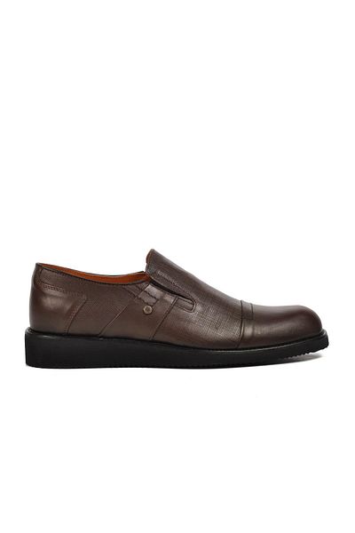 AYAKMOD 03256 Ανδρικά παπούτσια Casual Brown Color από γνήσιο δέρμα μοντέλου Premium