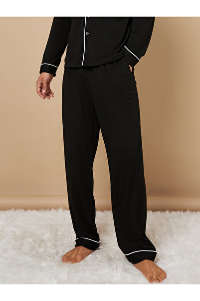 Styli Piping Detail Long Sleeves Shirt and Pyjama Nightwear Set