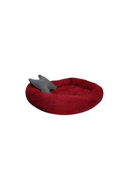 Patili Evler Bone Padded Indoor Dog Bed Large 60x80 Cm Red Color