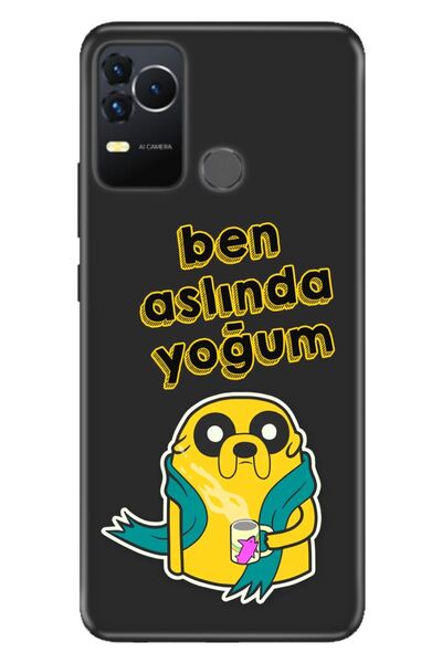 omix X400 Uyumlu Kılıf Desenli Baskılı Silikon Ben Aslında Yoğum