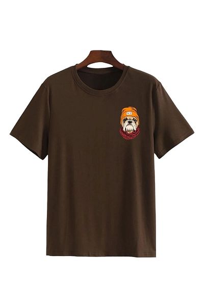 DAXİS Sportwear Company Детска тениска с принт на куче - тениска с велосипедна яка