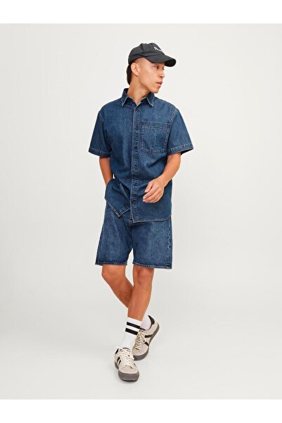 Jack & Jones Jack Jones Jjıchrıs Jjcooper Shorts Am 425 Erkek Mavi Şort 12252981-07