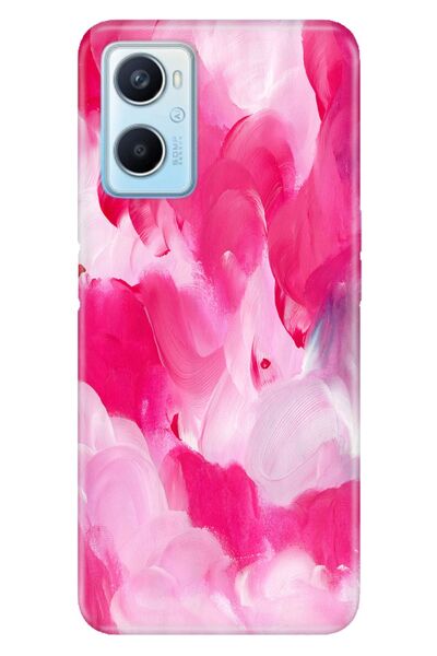 OPPO A96 Uyumlu Kılıf Resimli Desenli Silikon Pinking