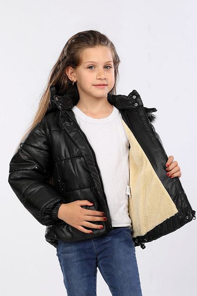 Veform Water and Windproof Furry Children's Coat - Detachable Hood, AVM146VF