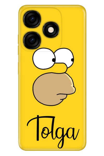 TECNO Spark 10c - Spark 10 4G Uyumlu Kılıf İsim Yazılı Kişiye Özel Silikon Mo...