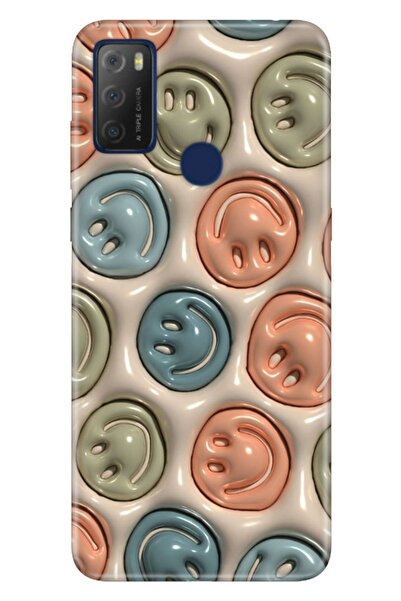 TCL 20e Uyumlu Kılıf Resimli Desenli Silikon Smiling