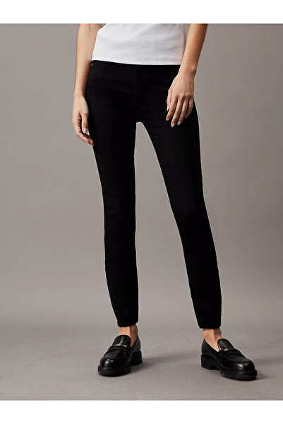 Calvin Klein Kadın Yüksek Bel Super Skinny Ankle Jean Pantolon - Siyah