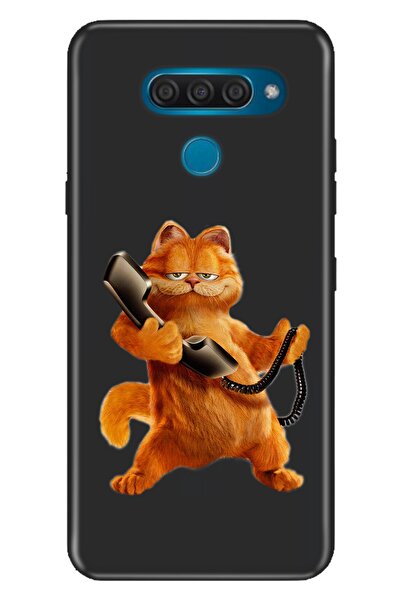 LG Q60 Uyumlu Kılıf Resimli Desenli Silikon Garfield