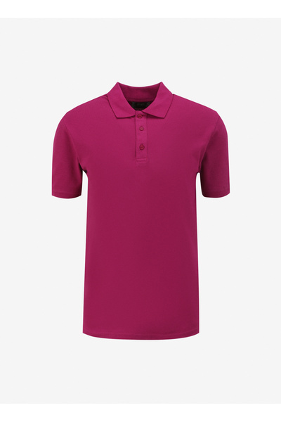 People By Fabrika Düz Fuşya Erkek Polo T-Shirt PBF4SM-TST5000