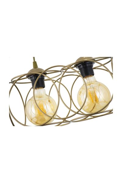 Lambadar Modern Sports Round Geometric Single Antique Metal Pendant Lamp Chandelier