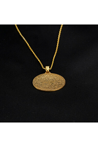 iwa concept Ayetel Kürsi Gümüş Kaplama Kolye - İslamik Kolye