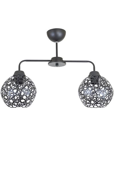 Lambadar Double Seljuk Model Modern Black Plafonier Chandelier