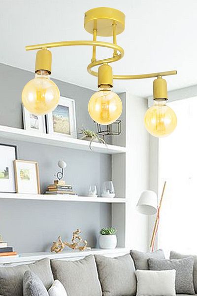 Lambadar Plafonier Modern S Model Gold Chandelier