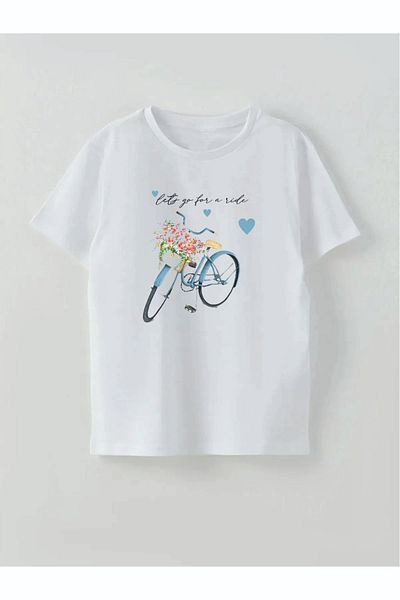 Cevval Fată - Tricou cu imprimeu biciclete