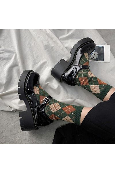 Touz Mingalondon Touz Black Patent Leather Harajuku Style Lolita Shoes