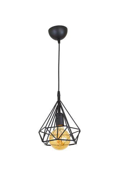 Lambadar Triple Black Prism Model Pendant Chandelier