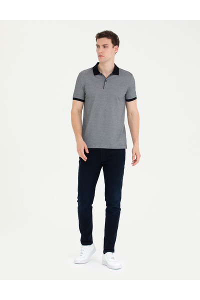 Pierre Cardin Ανδρικό μπλουζάκι πόλο FRANKE Jacquard - Slim Fit Jaka