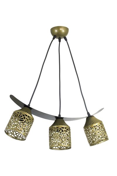 Lambadar Double Paparta Motif Boat Model Style Pendant Lamp Chandelier
