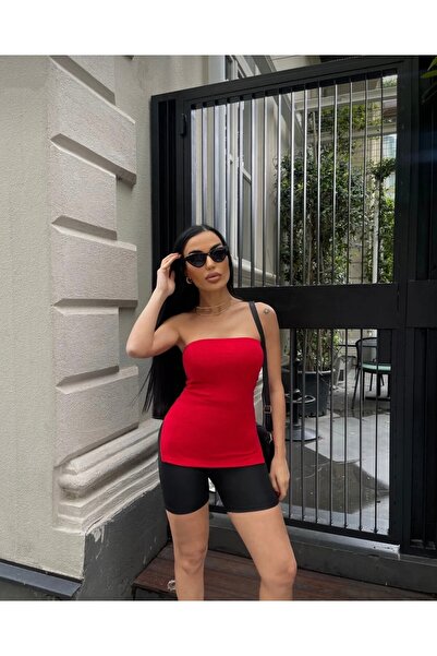 Les Seduisantes Блуза без презрамки с разрез отстрани от Diver Fabric