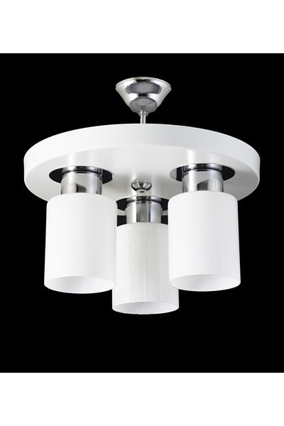 Lambadar Triple Modern Sports Model Round Tray White Chandelier