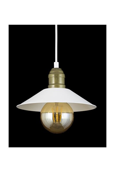 Lambadar Ikili Beyaz Retro Rustik Model Modern Metal Sarkıt Avize