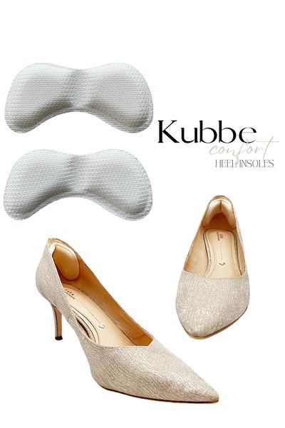 kubbe White Anti-Knock Adhesive Heel Sponge - Pad