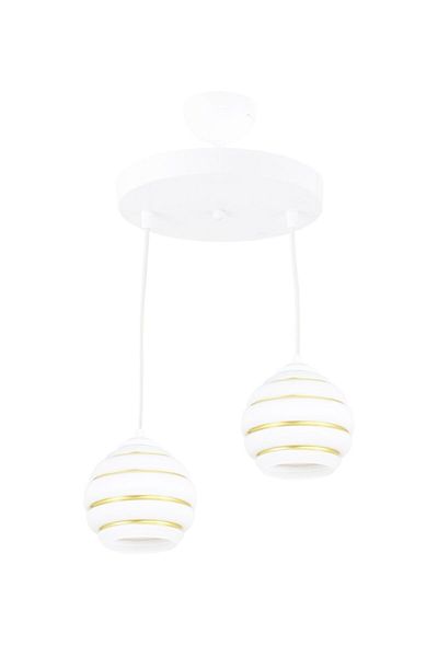 Lambadar Double Special Striped Glass Model Modern Pendant Lamp Chandelier