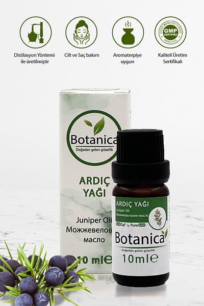 botanica زيت العرعر Juniperus Excelsa - تقوية قيعان الشعر، العناية بالشعر الأساسي، 10 مل