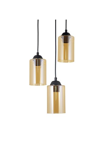 Lambadar Modern Triple Honey Glass Pendant Lamp Chandelier