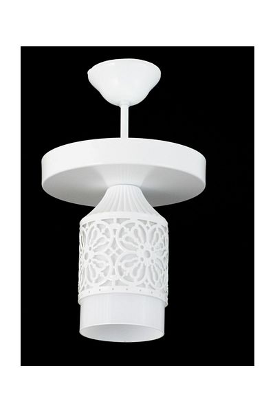 Lambadar Single Sports Model Modern Retro Rustic Chandelier White Glass