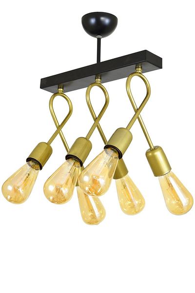 Lambadar Gold Six-Piece Cross Bow Model Chandelier