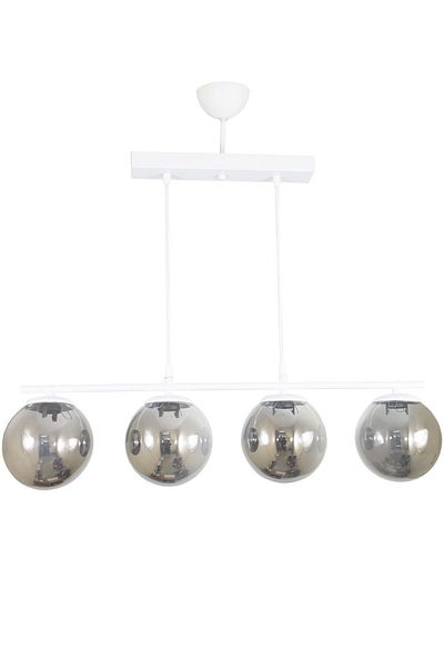 Lambadar White Quadruple Model Glass Chandelier