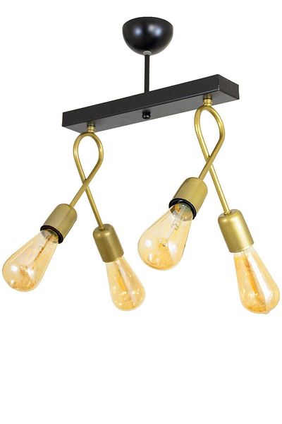 Lambadar Quadruple Gold Cross Bow Model Chandelier