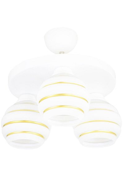 Lambadar Triple Special Striped Glass Model Modern Plafonier Chandelier