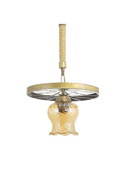 Lambadar Sports Modern Rustic Retro Single Model Wheel Pendant Lamp Chandelier