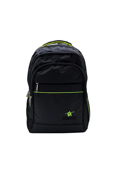 Sentor Green Striped 4 Compartment Laptop and School Backpack